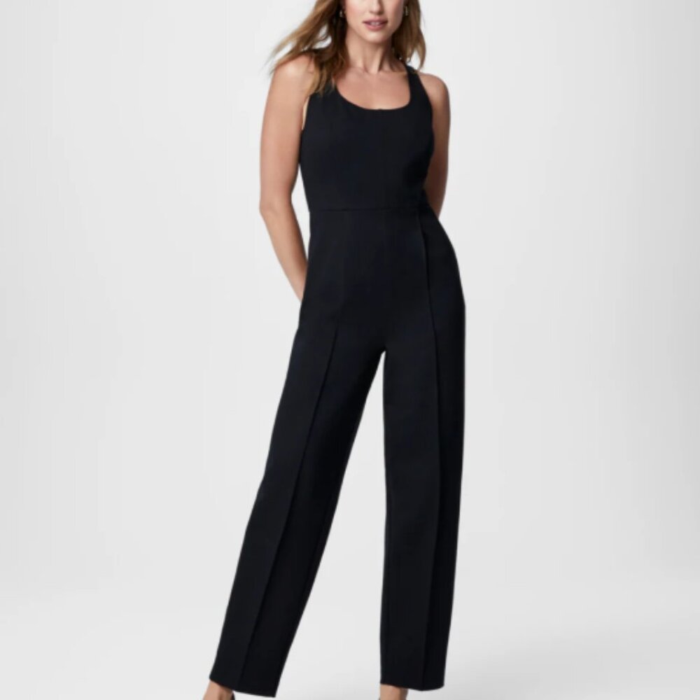 Spanx Ponte Corset Barrel Leg Jumsuit